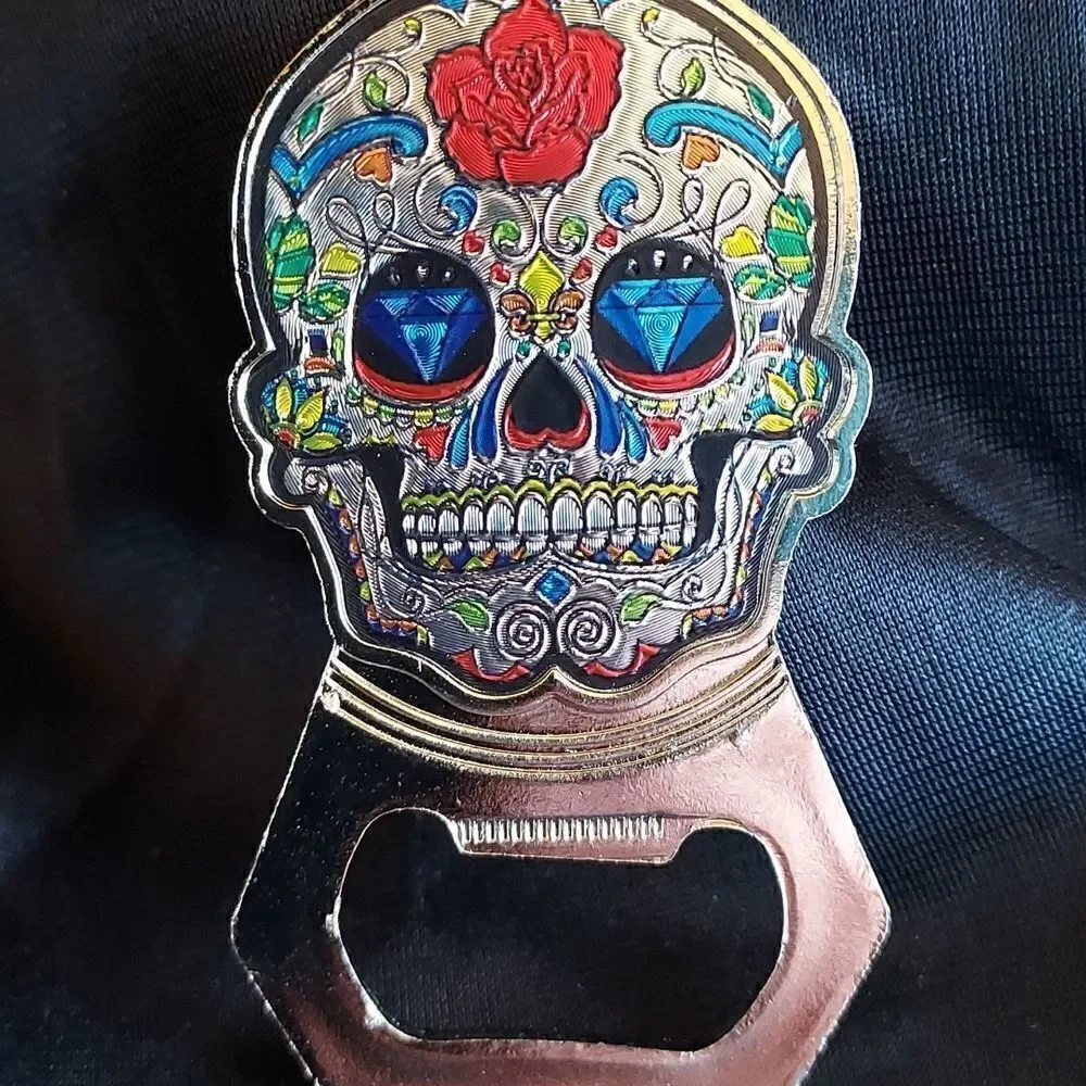 SUGAR SKULL KEYCHAIN & BOTTLE OPENER